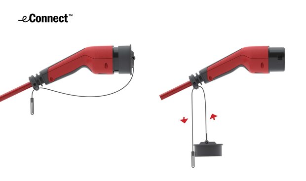 DEFA eConnect laadkabel type 2 koord afdekdop