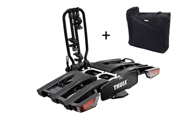 Thule EasyFold XT 3 Black schuin + opbergtas