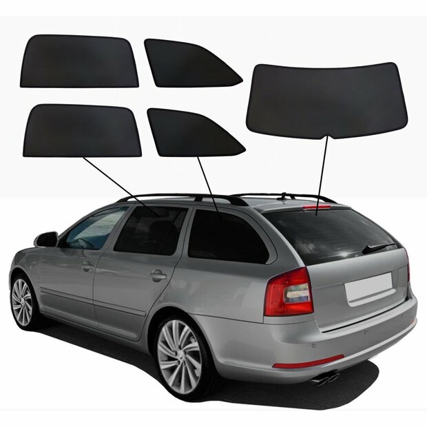 SunClip Auto Zonneschermen Skoda Octavia II 2004-2013