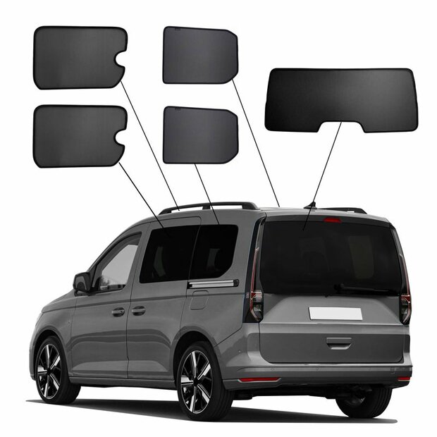 SunClip Auto Zonneschermen Ford Tourneo Connect (met openslaande ruitjes) 2022-
