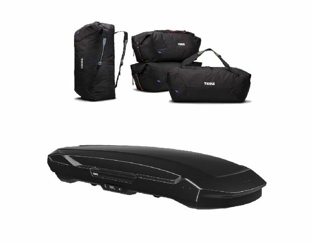 Thule Motion 3 XL Low Black Glossy + Thule GoPack tassenset (8006)