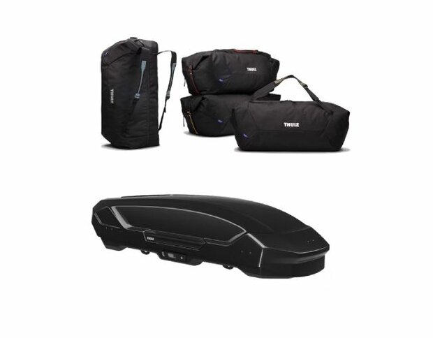 Thule Motion 3 sport Black Glossy + Thule GoPack tassenset (8006)