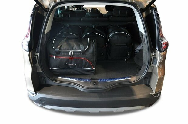 Kjust reistassenset Renault Espace V 2015-2022 set van 5 tassen 3x roltas + 2x sporttas