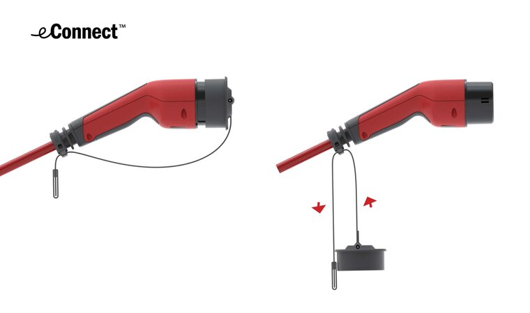DEFA eConnect laadkabel type 2 koord afdekdop