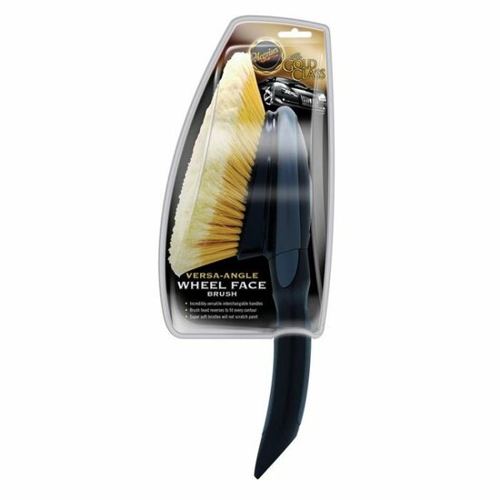 Meguiars Versa-Angle Wheel Face Brush | Short Handle in verpakking