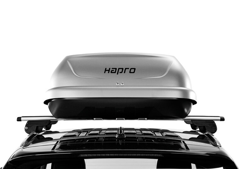 Hapro Traxer 6.6 zilvergrijs op auto achterzijde autovoordeelwinkel.nl