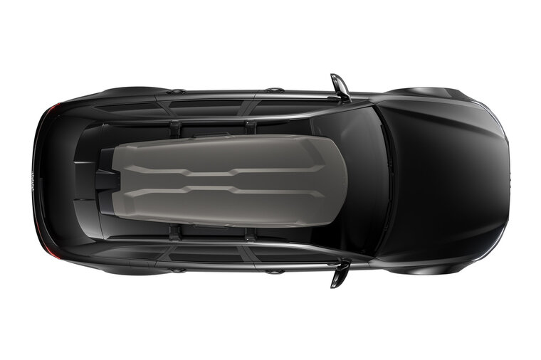 Thule Vector Alpine - Titan Matte - Dakkoffer - bovenzijde op auto