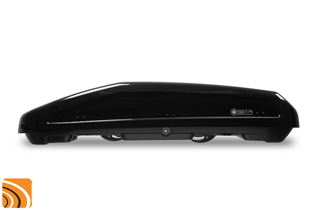 Modula Evo 550 - hoogglans zwart - dakkoffer zijkant