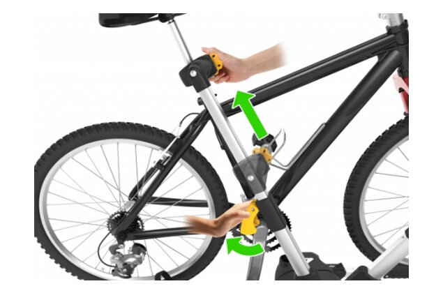 Spinder Xplorer+ trekhaak fietsendrager zadelpen bevestiging