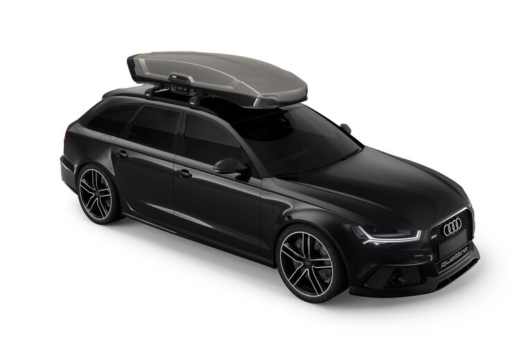 Thule Vector L - Titan Matte - Dakkoffer - schuin voor