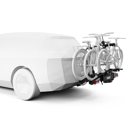 Thule EasyFold 3 | foldable bike add-on | gemonteerd op thule easyfold | voor 3 fietsen 