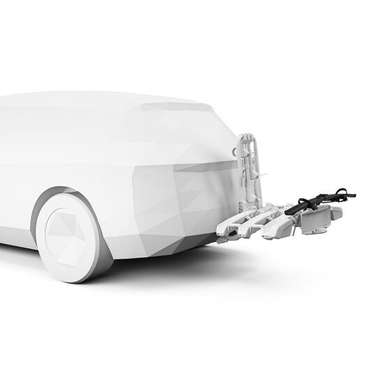 Thule EasyFold 3 | foldable bike add-on | gemonteerd op thule easyfold | voor 4 fietsen 