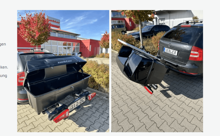 Bagagebox zwart glans