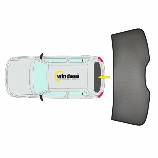 SunClip Auto Zonneschermen Mercedes V-Klasse (achterraam) 2014-2024