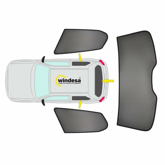 SunClip Auto Zonneschermen Fiat 500e 2020-