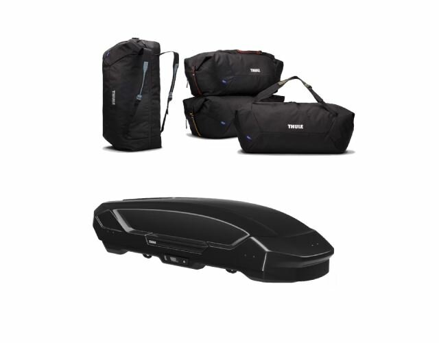 Thule Motion 3 sport Black Glossy + Thule GoPack tassenset (8006)