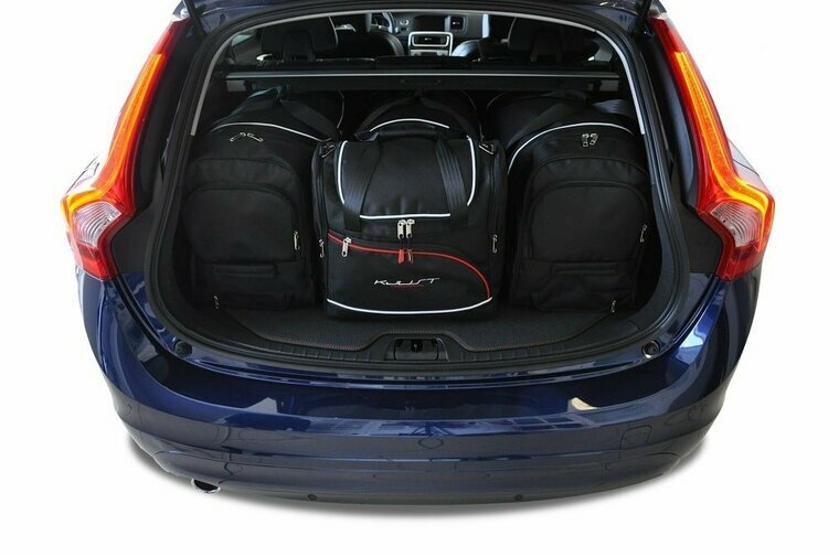 Kjust reistassenset Volvo V60 Cross Country 2015-2018 set van 4 tassen 3x roltas + 1x vliegtuigtas