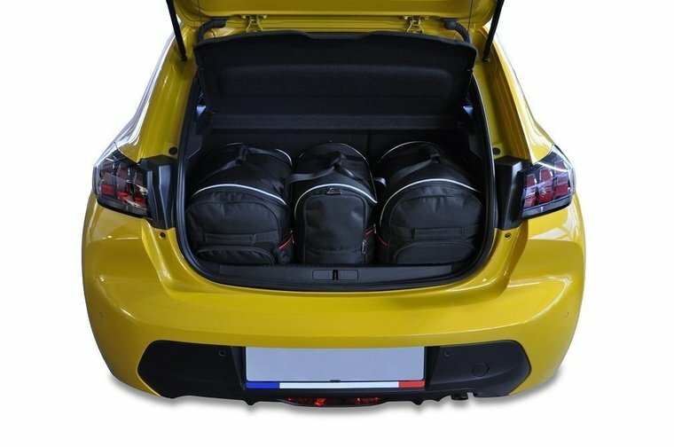 Kjust reistassenset Peugeot 208 vijfdeurs 2019- set van 3 tassen 2x roltas + 1x vliegtuigtas