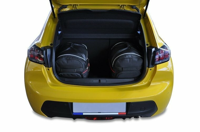 Kjust reistassenset Peugeot 208 vijfdeurs 2019- set van 3 tassen 2x roltas + 1x vliegtuigtas