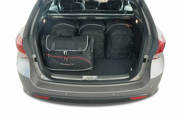 Kjust reistassenset Hyundai i40 Tourer 2011-2019 set van 5 tassen 3x roltas + 2x vliegtuigtas