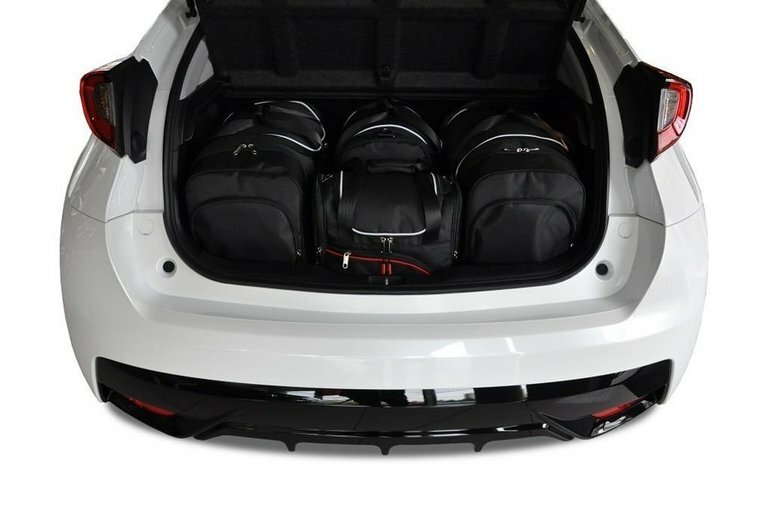Kjust reistassenset Honda Civic vijfdeurs 2011-2017 set van 4 tassen 2x roltas + 1x sporttas + 1x vliegtuigtas