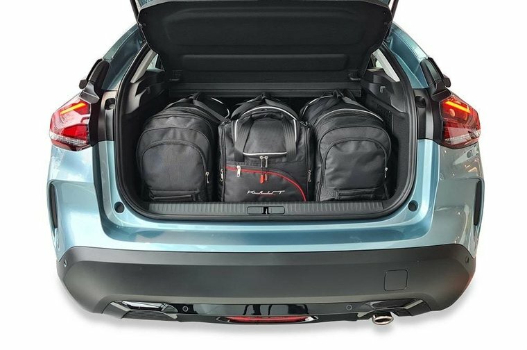 Kjust reistassenset Citroen C4 X 2023- set van 4 tassen 2x roltas + 1x sporttas + 1x vliegtuigtas