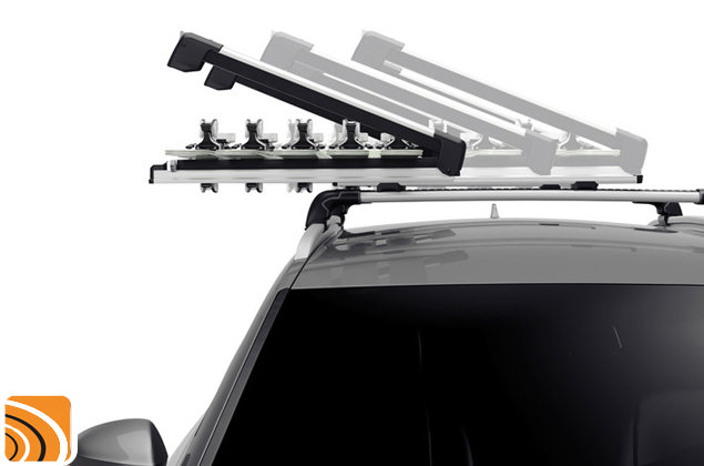 Thule Snowpack Extender 7325 uitgeschoven op auto