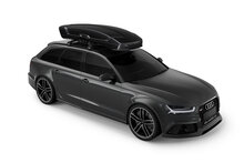 Thule Vector L - Black Metallic - Dakkoffer - schuin voor