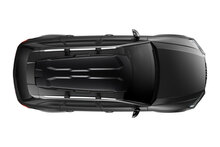 Thule Vector M - Black Metallic - Dakkoffer - bovenzijde op auto