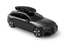 Thule Vector M - Black Metallic - Dakkoffer - schuin voor
