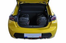 Kjust reistassenset Peugeot 208 vijfdeurs 2019- set van 3 tassen 2x roltas + 1x vliegtuigtas