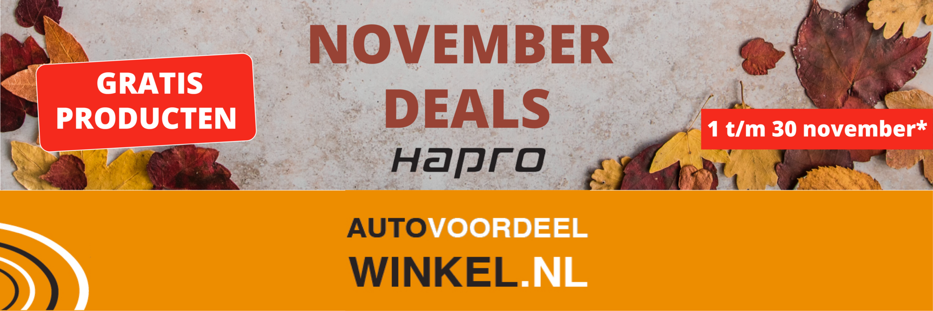 November deals Hapro banner