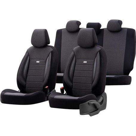 OtoM SelectedFit Sports | Stoffen stoelhoezenset | Zwart