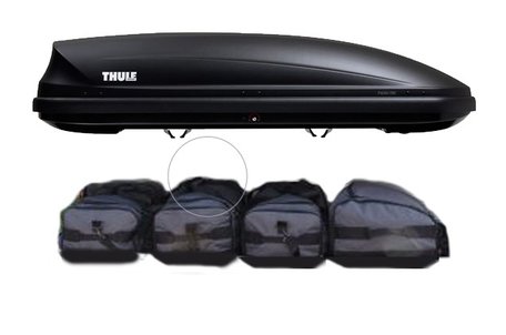 Thule Pacific L (780) dakkoffer Antraciet met Tassenset