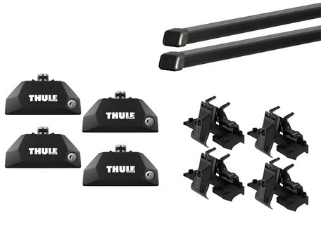 Thule Flush Rail Evo dakdragerset | Voetenset 7106 voor auto's met geïntegreerde rails