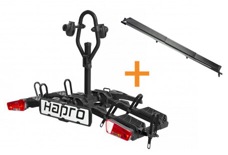 Hapro Atlas Premium XFold II | Trekhaakfietsendrager | 13-Polig | 2 Fietsen + Oprijgoot