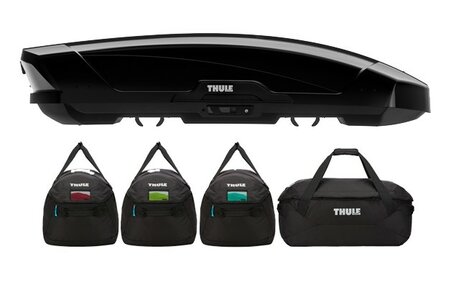 Thule Motion XT XL dakkoffer | Black Glossy met Tassenset