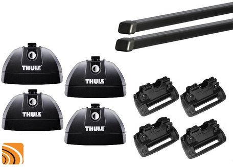 Thule Dakdragerset met Voetenset 753 voor auto's met geïntegreerde railing
