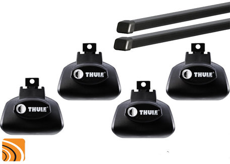 Thule Rapid Railing dakdragerset met voetenset 757 voor auto's met dakrailing