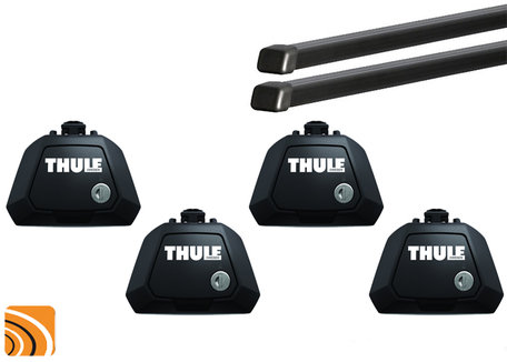 Thule Evo Raised Rail dakdragerset | Voetenset 7104 voor auto's met dakrailing